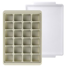 Silit 韓國產矽膠多功能方塊24格製冰盒, 1個, 綠色