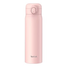 Tefal 特福 法式簡約系列彈蓋不鏽鋼保溫杯, 草莓粉, 1個, 500ml