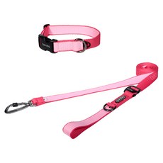 분독 반려동물 플레이 3m20cm 롱리드줄 + 오리지널 목줄 세트, 스트로베리, 1개