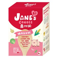 JANE's CONGEE 真的粥 豬肉玉米粥 4包, 600g, 1個