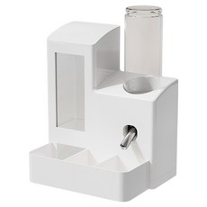 랜보어 햄스터 트리플 반자동 급수식기 14 x 11 x 20 cm 120ml, 화이트, 1개