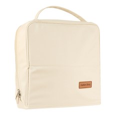 Besthot 直立式時尚化妝包, 1個, 米白色