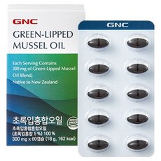GNC 초록입홍합오일 18g, 1개, 60정