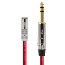 HDtop 3.5母 TO 5.5公 立體聲連接線 30m, 金屬紅, 1個, HT-TP4428