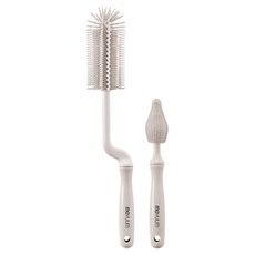 모윰 실리콘 젖병솔 2종 세트, 1세트, 스노우 화이트