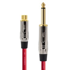 HDtop RCA 母 to 5.5單聲道 公 連接線 40m, 金屬紅, 1個, HT-TP4516