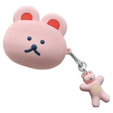 Romane corp. DONATDONAT 小熊 AirPods 3 矽膠保護殼, 1個, 莓果