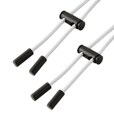 KHOOMIE 褲子 帽T 高彈力 束繩 自行更換 DIY 腰帶 5W0968, 2個, 白色 + 黑色