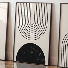 씨제이엠 기하학적 벽 예술 추상 포스터 60 x 80 cm