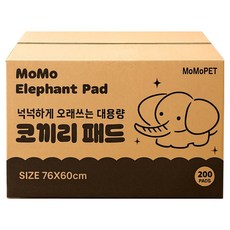 MOMOPET 강아지 코끼리 배변패드 레몬향, 1개, 200개입 1개, 200개입