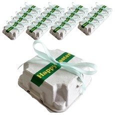 TINA PICNIC 復活節4格盒 20入 貼紙 20入 緞帶 20入, 綠色, 1個