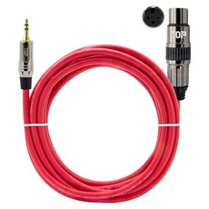 HDtop 3.5 立體聲 TO XLR母頭連接線 10m, 金屬紅, 1個, HT-TP4237