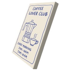 바이데 카페 인테리어 예쁜 캔버스 포스터 내부프레임, 커피A