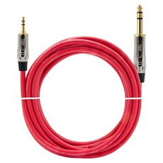 HDtop 3.5 TO 5.5 立體聲連接線 3m, 金屬紅, 1個, HT-TP4219