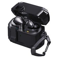 KANTAM Rugged Lock MagSafe 保護殼, 黑色, 1個, Galaxy Buds3 / Buds3 Pro / Buds3 FE