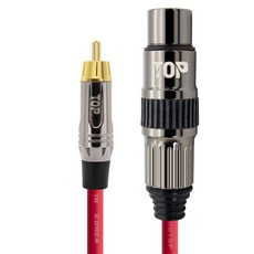 에이치디탑 RCA TO XLR 암 케이블 1.5m, 메탈 레드, 1개, HT-TP4651