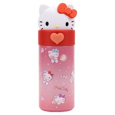 릴팡 페이스팝 이중스텐 입체 텀블러 헬로키티, 혼합색상, 1개, 350ml