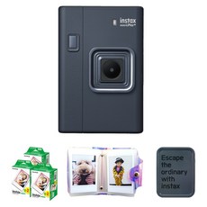 인스탁스 미니 리플레이 플러스 듀얼 카메라 미드나잇블루 필름 60p 홀로그램 1단앨범 틴케이스 랜덤발송, 1개