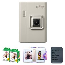 인스탁스 미니 리플레이 플러스 즉석카메라 샌드베이지 필름 40p 홀로그램 1단앨범 틴케이스 랜덤발송, 1개