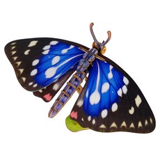 WOODABLE 3D立體拼圖 昆蟲 大紫蛺蝶 PB09, 混合顏色, 1個, 39件