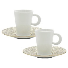 베르나르도 에퀴메 모르도네 에스프레소잔 + 소서 세트, 혼합색상, 2세트