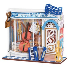 Rolife 若來 3D立體拼圖 DIY 微型旋律樂器行 DS047, 混合色, 1個, 63件