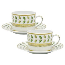 Bernardaud 康斯坦斯茶杯 + 茶碟組, 混合色, 2套