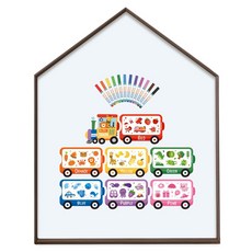 맘스보드 레브 하우스 쇼콜라 보드 + 컬러트레인 + 미니팝 12색 패키지 세트, 페퍼민트(보드), 혼합색상(컬러트레인), 혼합색상(미니팝 보드마카), 1세트