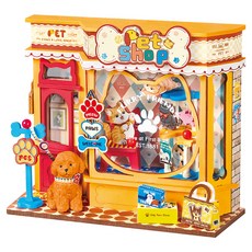 Rolife 若來 3D立體拼圖 DIY 微型寵物店 DS045, 混合色, 1個, 76件