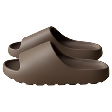 HIGHER DECO 柔軟氣墊客廳防層間噪音客廳拖鞋, 棕色, 1個