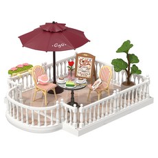 Rolife 若來 3D立體拼圖 DIY 微型咖啡廳露臺 DWP09, 混合色, 1個, 76件