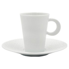 Bernardaud Ecume 白色濃縮咖啡杯 + 杯碟 1人套組, 單一顏色, 1套