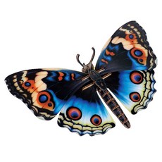 WOODABLE 3D立體拼圖 昆蟲 藍色三色堇蝴蝶 PB20, 39件, 混合顏色, 1個