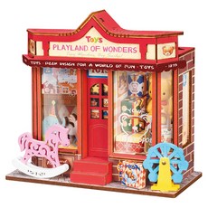 Rolife 若來 3D立體拼圖 DIY 迷你搞怪玩具店 DS044, 混合色, 1個, 81件