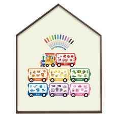 맘스보드 레브 하우스 쇼콜라 보드 + 컬러트레인 + 미니팝 12색 패키지 세트, 듀그린(보드), 혼합색상(컬러트레인), 혼합색상(미니팝 보드마카), 1세트