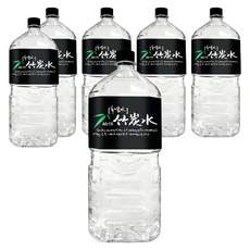多喝水 鹼性竹炭水, 6個, 2.5L