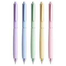 모던앳 노크식 파스텔 컬러 젤펜 0.5mm 5종 세트, 크림, 1세트