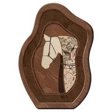 바이데 행운을 가져다주는 동물 장식품 탁상 현관그림, 브라운말