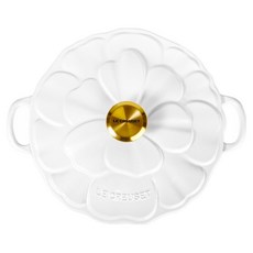 LE CREUSET Signature 花卉琺瑯火鍋, 白色, 1個, 26cm