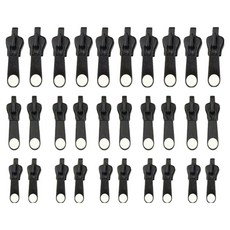 KHOOMIE 一鍵式可拆卸萬能拉鍊頭掛鉤 大10入 + 中10入 + 小10入 組 5W0955, 30個, 黑色
