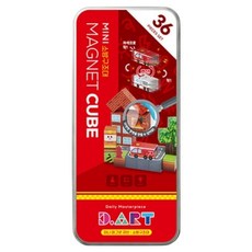 D.ART 迷你磁力方塊 消防救援隊 磁力積木 36p + 便攜式鐵盒套組, 混合顏色, 1套