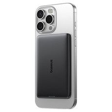 베이스어스 기내용 맥세이프 보조배터리 10000mAh, 블랙, AM41