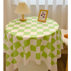 하루이 빅체크 식탁 테이블보, 멜론, 1개, 80 x 120 cm