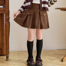 Uvely Popo Chip 燈芯絨百褶裙 燈芯絨 A字裙