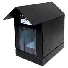 뽀시래기 고양이 길고양이 겨울집 야외 방수 하우스 2단, 1개, 블랙