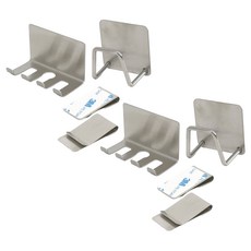 MONACO OLIVE Room Standard 飯店式不鏽鋼浴室收納掛鉤組, 銀色, 2套