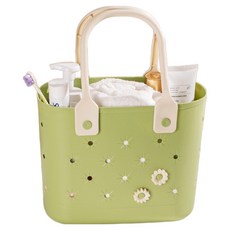 efactory Judy N 可瀝水手提浴室沐浴籃, 淺綠色