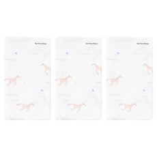 Bamboo Bebe 經典方形尿布 夢幻軟軟, 3個, 棉花糖粉