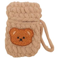 해피굿즈 뽀송뽀송 담배 케이스, 브라운, 1개