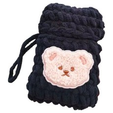 해피굿즈 뽀송뽀송 담배 케이스, 블랙, 1개